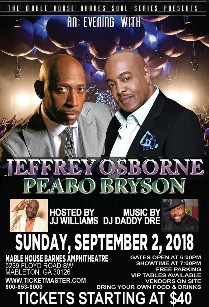 An evening with Jeffrey Osborne and Peabo Bryson